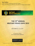 THE 74 ANNUAL MILITARY POLICE EXPO 2015