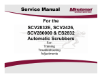 Service Manual For the SCV2832E, SCV2426