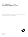 HP ProLiant DL380 G7 Server Maintenance and Service Guide