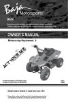 50cc ATV Owners Manual US