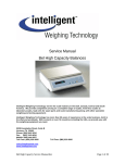 Bel High Capacity Service Manual - Intelligent Weighing Technology