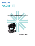 VLX3 Wash Luminaire User`s Guide - Vari-Lite