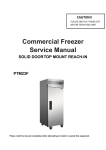 Commercial Freezer Service Manual