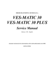 VES-MATIC 30 VES-MATIC 30 PLUS Service Manual