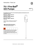308777L 75:1 Fire-Ball 425 Pumps, Instructions-Parts