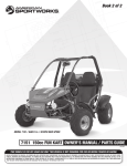 7151 150cc FUN KART OWNER`S MANUAL / PARTS GUIDE