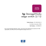 hp StorageWorks edge switch 2/12 service manual
