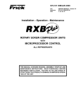 Maintenance ROTARY SCREW COMPRESSOR UNITS