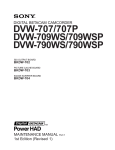 Sony -- DVW-709WSP