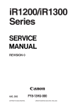 Canon IR 1200, 1300 Service Manual