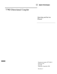 779D Directional Coupler Operating and Service Manual