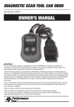 Manual for OBD II Automotive Fault Code Reader