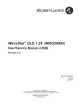 WaveStar® OLS 1.6T (400G/800G) User/Service Manual (USM)