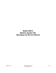 Model 4001A Modular System Bin Operating and Service Manual
