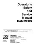 Operator`s Safety and Service Manual RAMMERS