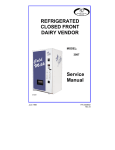 Service Manual REFRIGERATED CLOSED FRONT DAIRY VENDOR