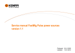 Service manual FastMig Pulse power sources version 1.1
