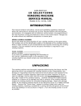 Can/Bottle 10 Selections Vending Machine Service Manual