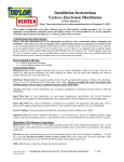 Installation Instructions Vertex® Electronic Distributor