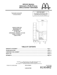 SERVICE MANUAL McDonald`s SinBaD Series SINGLE