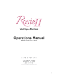 Vital Signs Monitors Operations Manual