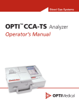 OPTI™ CCA-TS Analyzer Operator`s Manual