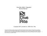 Dive Rite 3000-2 Regulator Service Manual