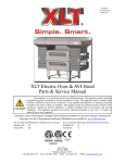 XLT Electric Oven & AVI Hood Parts & Service Manual