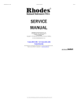 Rhodes Service Manual
