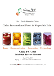 China FVF 2015 Exhibitor Service Manual