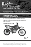 DR125/DR150 Dirt Bike OWNER`S MANUAL