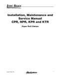 Installation, Maintenance and Service Manual CPR, NPR, KPR and