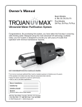 Owner`s Manual for Trojan UV Max A-F4 Models