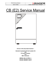 Binder CB CO2 broedstoof Service manual ENG