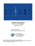 Aliens™ Extermination Operation and Service Manual for 52" & 50