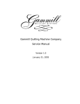 Gammill Quilting Machine Company Service Manual