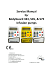 Service Manual for BodyGuard 323, 545, & 575 Infusion pumps