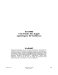 Model 660 5-kV Detector Bias Supply Operating and Service
