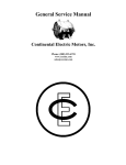 General Service Manual - Continental Electric Motors