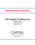 EXHIBITOR SERVICE MANUAL The Original Wedding Expo