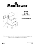 Marine Q 600 Ice Machine Service Manual