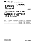 RX330 Toyota Lexus audio system head unit