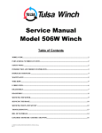 Service Manual Model 506W Winch