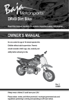 DR49 Dirt Bike OWNER`S MANUAL