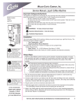 Service Manual, Liquid Coffee Machine