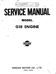 Service Manual Model G18 Engine