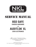 NKL AuditLok XL and BSD Safe Service Manual