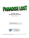 Paradise Lost™ Standard Cabinet Operation & Service Manual