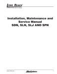 Installation, Maintenance and Service Manual