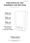 24-38CXI Range Installation & Service Manual Boilers - Glow-worm